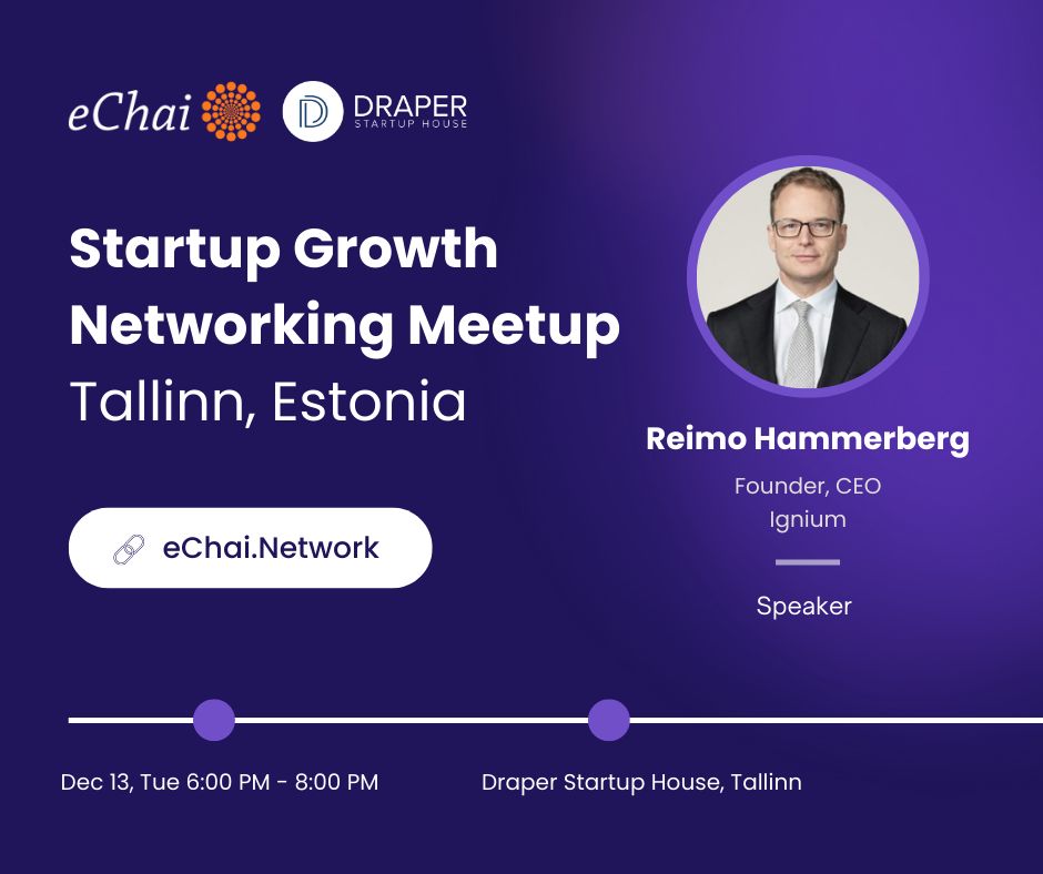 Reimo Hammerberg, Founder, CEO at Ignium joined the panel at Startup Growth Networking Meetup in Tallinn Draper Startup House Estonia.