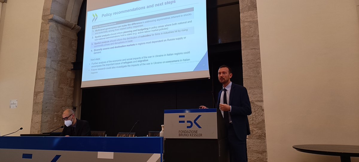 FbkIrvapp's tweet photo. .@CorbettaMattia (@OECD_local) on the impact of the war in Ukraine on the Trentino/S. Tyrol economies
Socioeconomic trends in the host region Trentino-Alto Adige/South Tyrol
#OECDSPL #spatialproductivity #policyevaluation https://t.co/IsPgOV32O9