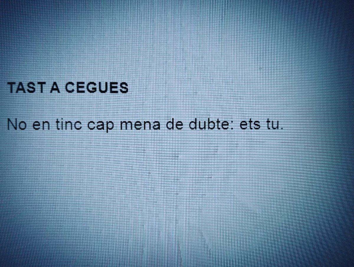 Litus90's tweet photo. #microrelats #microcontes #escriure #escriureencatalà #uncontecadadia #dia1001 #tastacegues #capdubte #sentits https://t.co/JKHR6ye5a9