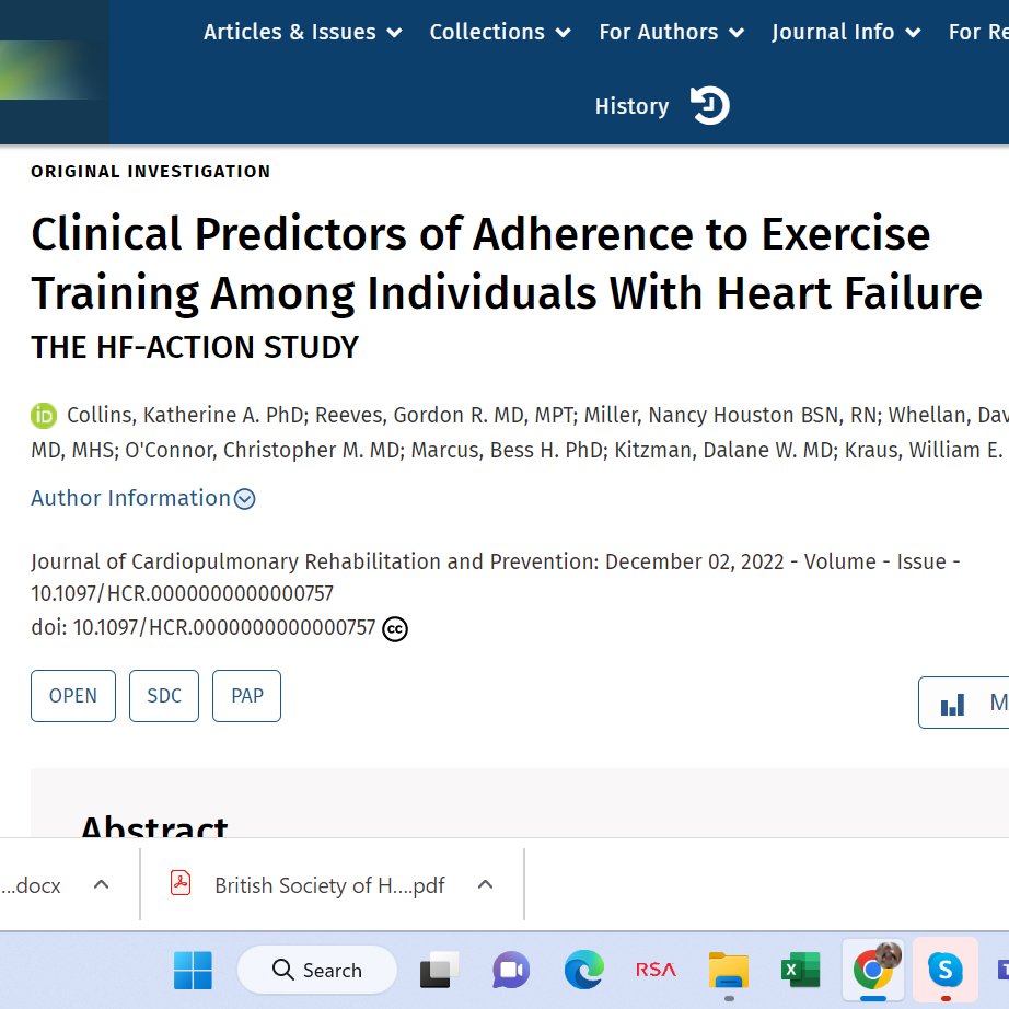 forsyth_faye's tweet image. #HF and #ExerciseAdherence paper from the #KitzmanGroup. Clinical and demographic factors sub-optimal predictors of adherence to an exercise programme. Time to ask the patient?