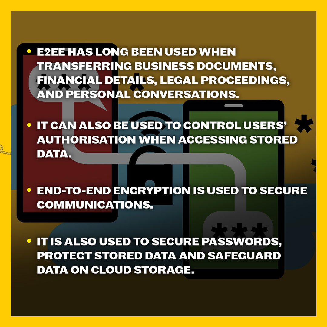 IndiaKnowledge3's tweet photo. What is End-to-End Encryption?
#EndToEndEncryption #EncryptionForAll #EndToEnd #DataProtection #Encryption #Privacy #Security #News #LatestNews #TrendingNews #TechNews #IndiaKnowledgeNetwork #IKN https://t.co/Mfoo58IOCf
