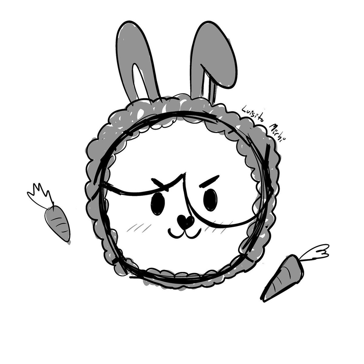 luisitomichii's tweet photo. Bunny bunny 🐰 
Luisito luce muy lindo con su gorrito, no les parece?🫢

~~~
#luisitomichi #michi #kitty #cat #bunny #rabbit #carrot #illustration #procreate #art #kidlitart #cute #kawaii #neko #usagi #conejo #gato #artedigital #luisito #applepencil #bookillustration #artsy https://t.co/AeCIHawsXT