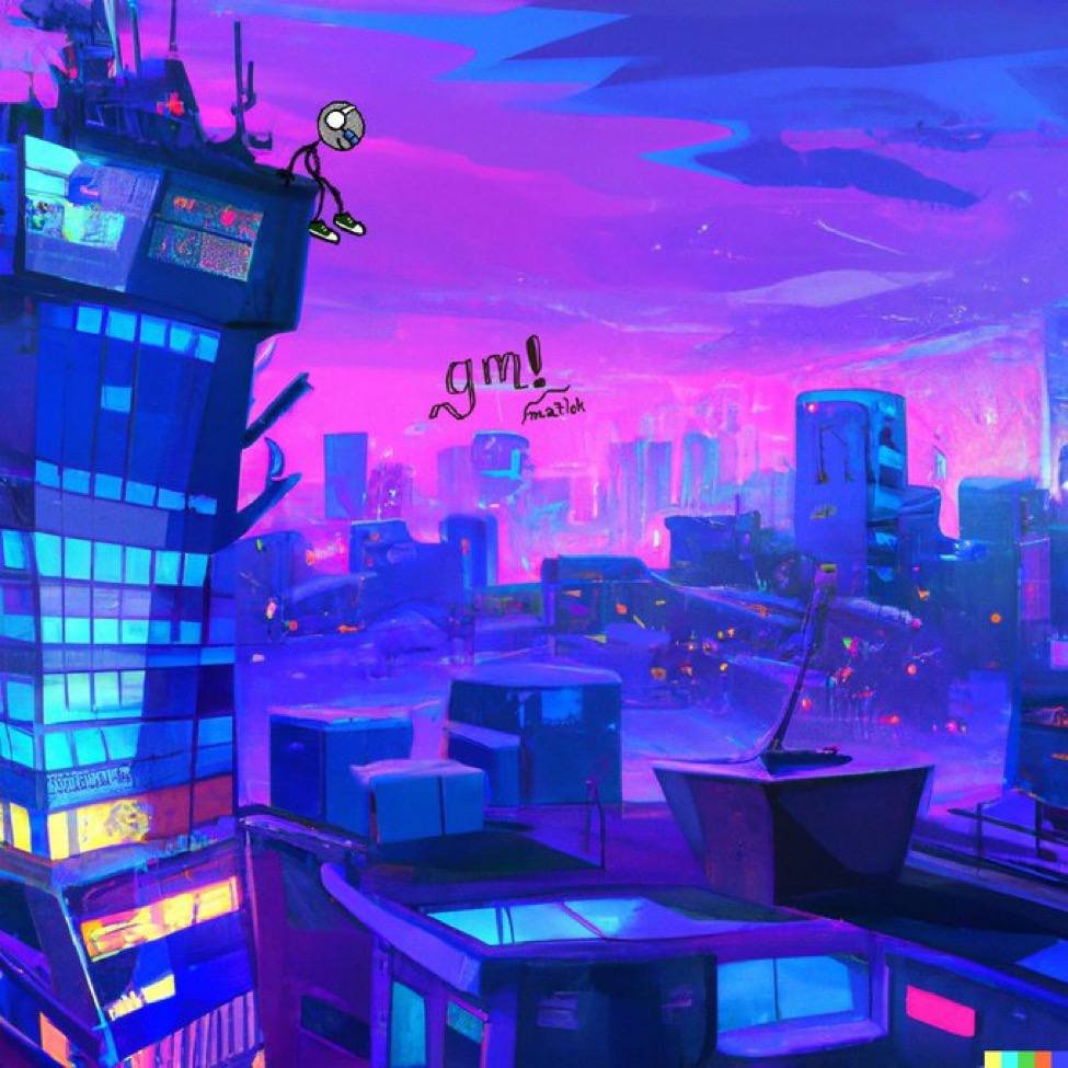 GM, #mfer in the city)
#NFT <a href="/unofficialmfers/">mfers</a>