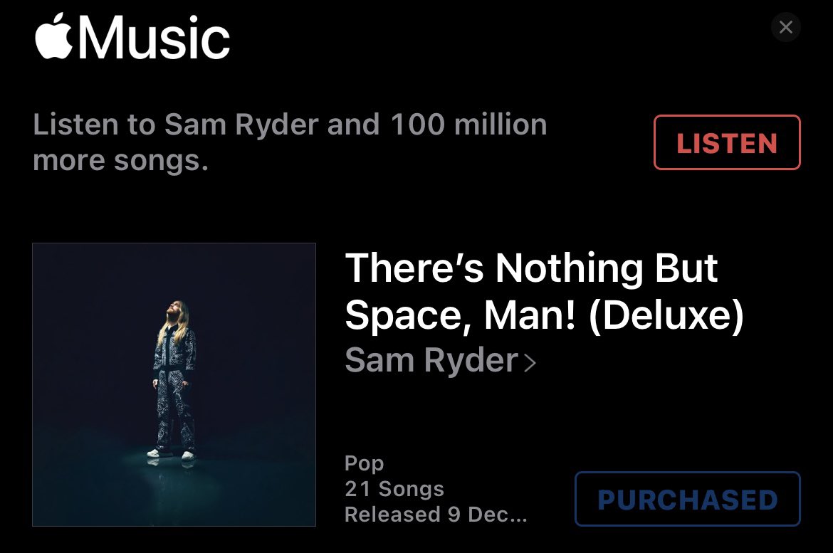 That’s my dressing room album downloaded 👽 <a href="/SamRyderMusic/">Sam Ryder</a> #panto #edinburgh