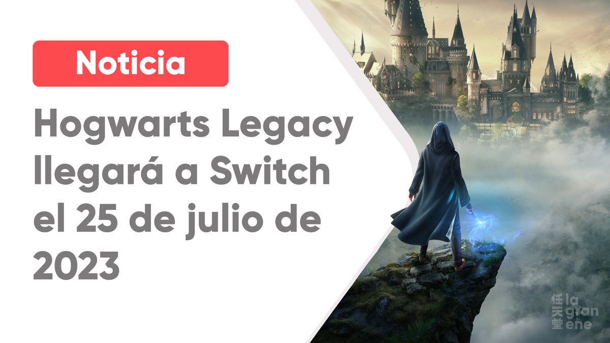 🧙‍♀️ ¡Uno de los juegos MÁS ESPERADOS de 2023 ya tiene FECHA para #NintendoSwitch!

#HogwartsLegacy llegará a la híbrida el 25 DE JULIO de 2023. Y recordar que hoy a las 19:00h hora peninsular tendremos un DIRECTO del título.