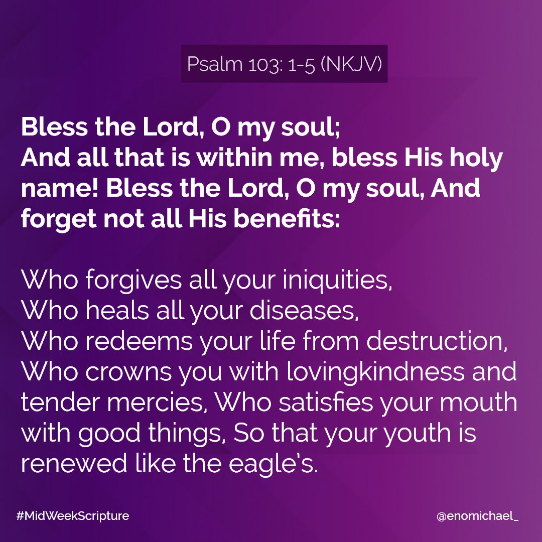 enomichael_'s tweet image. Bless Him O Ye People!

#MidweekScripture #ShoutsOfGrace #Linkonmybio
#WARshiper #poweredbytheHolySpirit🔥
#brandedbyMERCY
#distinguishedbyGRACE
#styleddesignedbyFAVOR