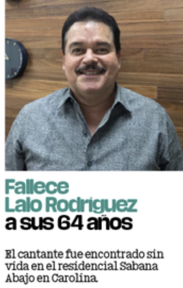 MMariposa31's tweet photo. Descansa en paz LOLO AKA Lalo Rodz. De Country Club Carolina para el mundo salsero. #RIPLOLO https://t.co/dNUsj3ObOT