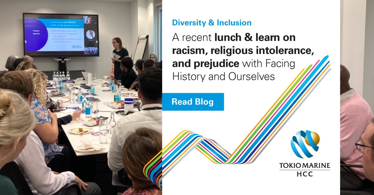Tokio Marine HCC (@tmhccint) on Twitter photo We don't just want to talk about #DiversityAndInclusion, we want to make a real impact. That's why we partner with <a href="/FacingHistoryUK/">Facing History and Ourselves UK</a>, who recently came in to run a thought-provoking workshop for our staff. Read all about it here: bddy.me/3WffMHJ
#TMHCCwiththeCommunity We don't just want to talk about #DiversityAndInclusion, we want to make a real impact. That's why we partner with <a href="/FacingHistoryUK/">Facing History and Ourselves UK</a>, who recently came in to run a thought-provoking workshop for our staff. Read all about it here: bddy.me/3WffMHJ
#TMHCCwiththeCommunity