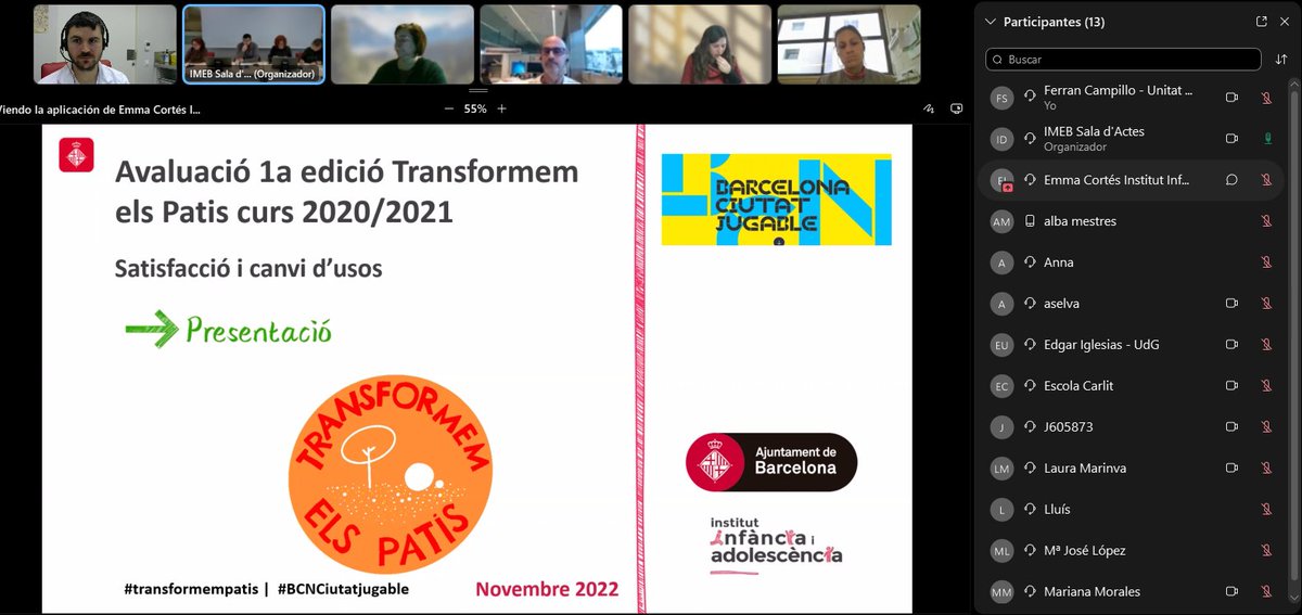 doktorkampi's tweet photo. La renaturalització dels patis escolars és una oportunitat per millorar la jugabilitat, l'activitat física, la biodiversitat, la convivència, la resiliència climàtica...i la salut pediàtrica! Bones impressions de les primeres avaluacions del projecte de #Transformemelspatis. https://t.co/OTQJcZvOQD
