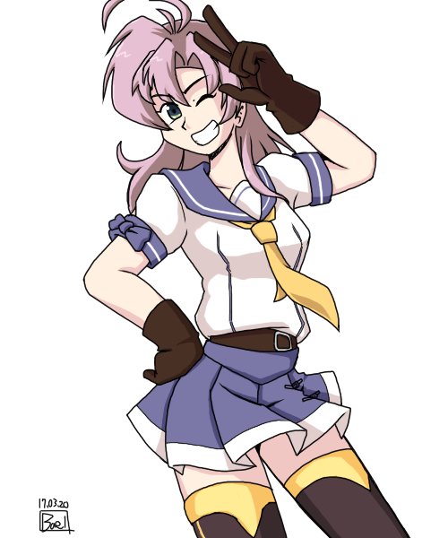 衣笠(艦これ) 「衣笠さんは最高です!!(久しぶり 」|bael38のイラスト