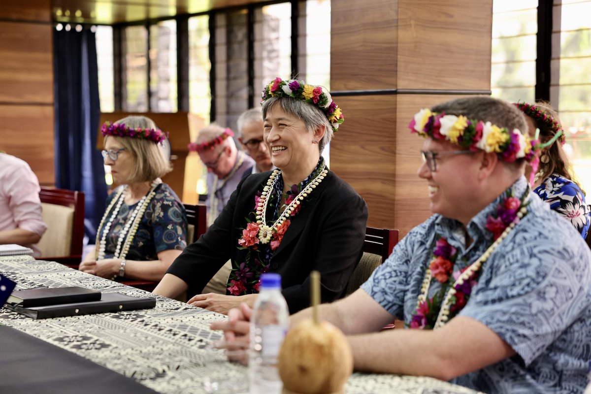 SenatorWong's tweet image. Our bipartisan delegation visited Pohnpei today, as we celebrate 35 years of bilateral relations between Australia and the Federated States of Micronesia.

Deeply honoured that President Panuelo described Australia as a trusted Pacific partner – it is a sentiment we share.