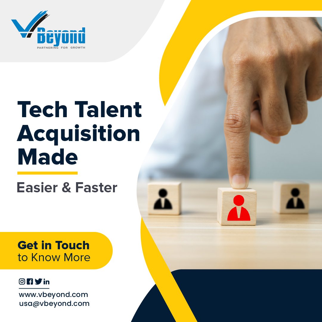 VBeyondCorp's tweet photo. VBeyond can help organizations find the required talent & mid to senior-level professionals across all areas of IT & ITES.
Get in touch at https://t.co/MrrkZbwsWb
.
.
.
#Vbeyond #VbeyondCorp #TalentSearch #Recruitment #Hiring #HumanResource #DigitalHiring #RecruitmentServices https://t.co/8hL5vLgb1F