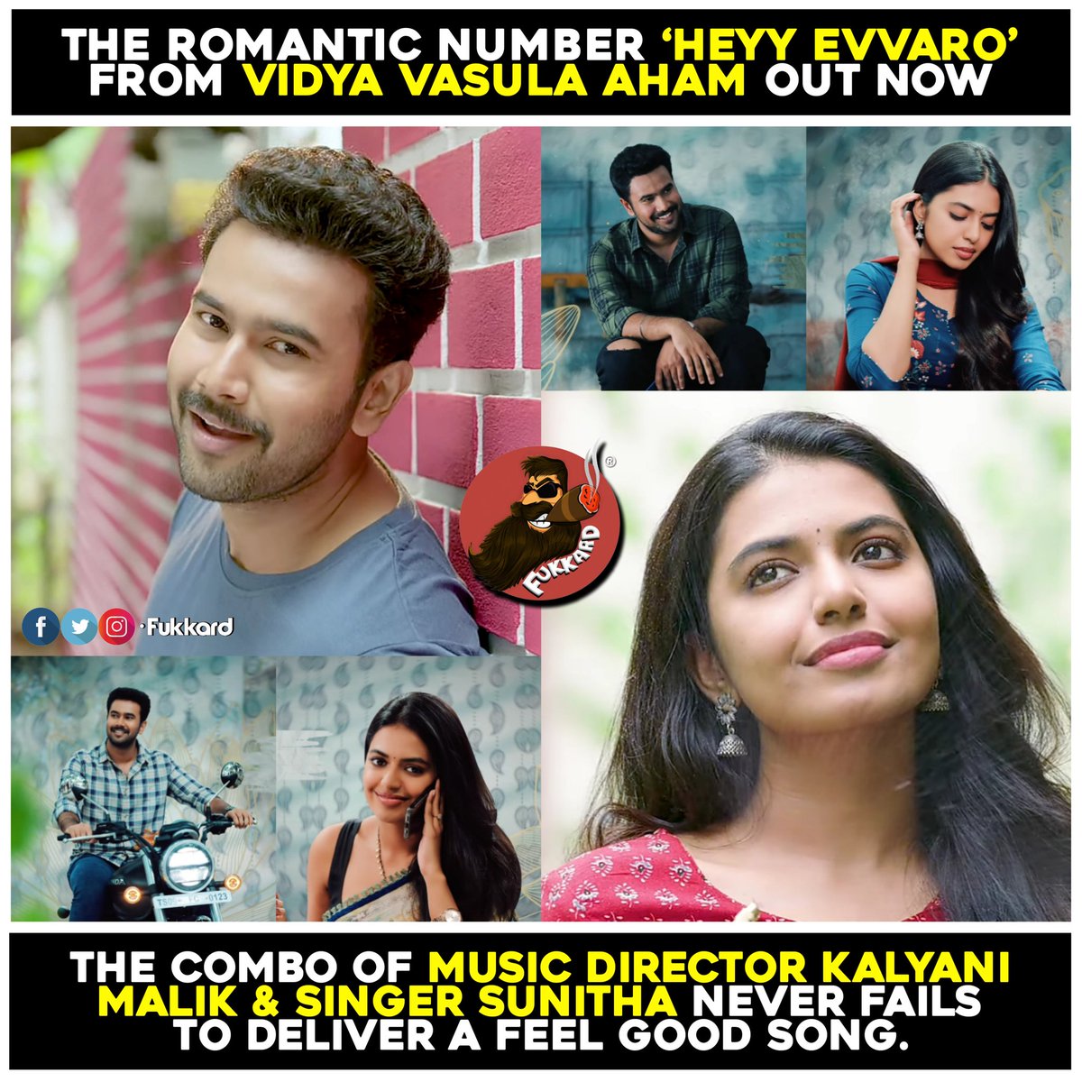 Fukkard's tweet photo. #VVAFilm First Single #HeyyEvvaro Song out Now 🎶 

Grand Release on 14th Jan, 2023 🔥

▶️ : https://t.co/bpJSv0CUQ3

#VVAFilm 🎥 #VVAFilmOnJan14
#VidyaVasulaAham https://t.co/w1dyeaX10V
