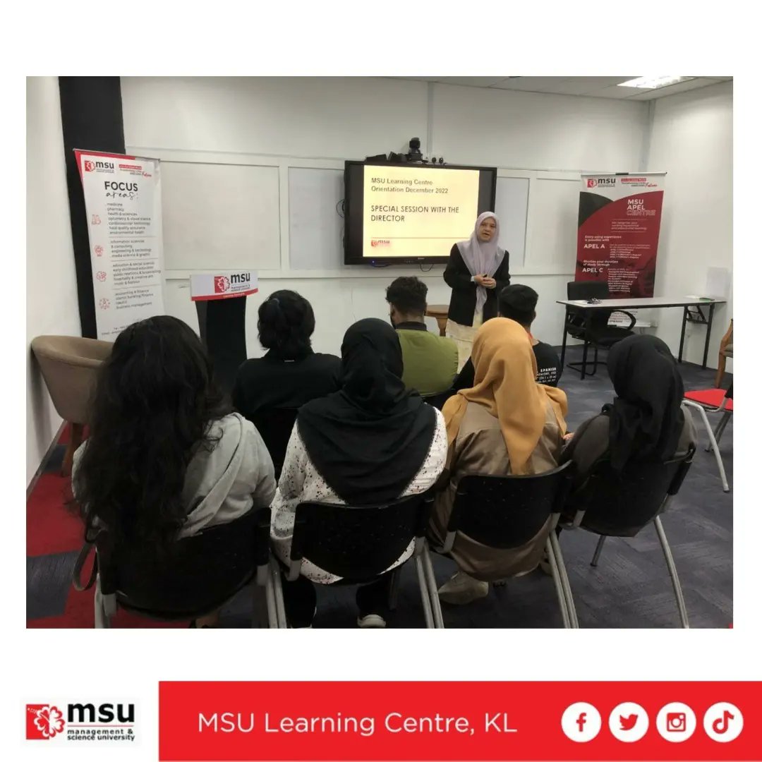MSULCKL's tweet photo. Special Assembly to welcome our #MSUrians🌺
Few reminders and updates by our Director, Puan Norlina bt Arshad.
Hope you will have a wonderful learning experience and excel in your studies.
Stay calm and stay focus everyone!
#time4MLC
#careergoals
#MSUMalaysia🌺 https://t.co/NnorX1eo1N