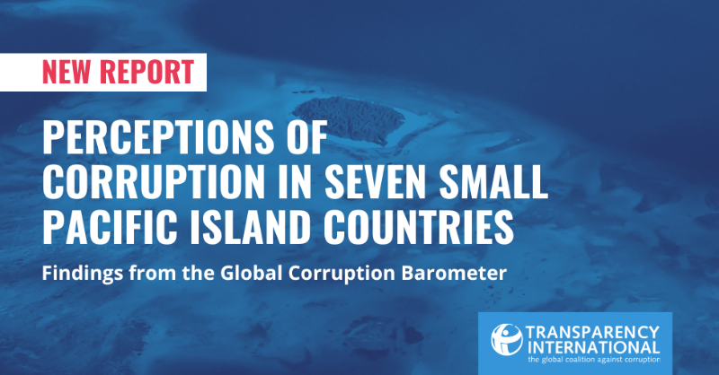 anticorruption's tweet photo. #CorruptionBarometer: Across all 7 countries and territories surveyed in the Pacific Islands, few believed that officials who engage in corruption frequently face appropriate action. Read more ⬇️