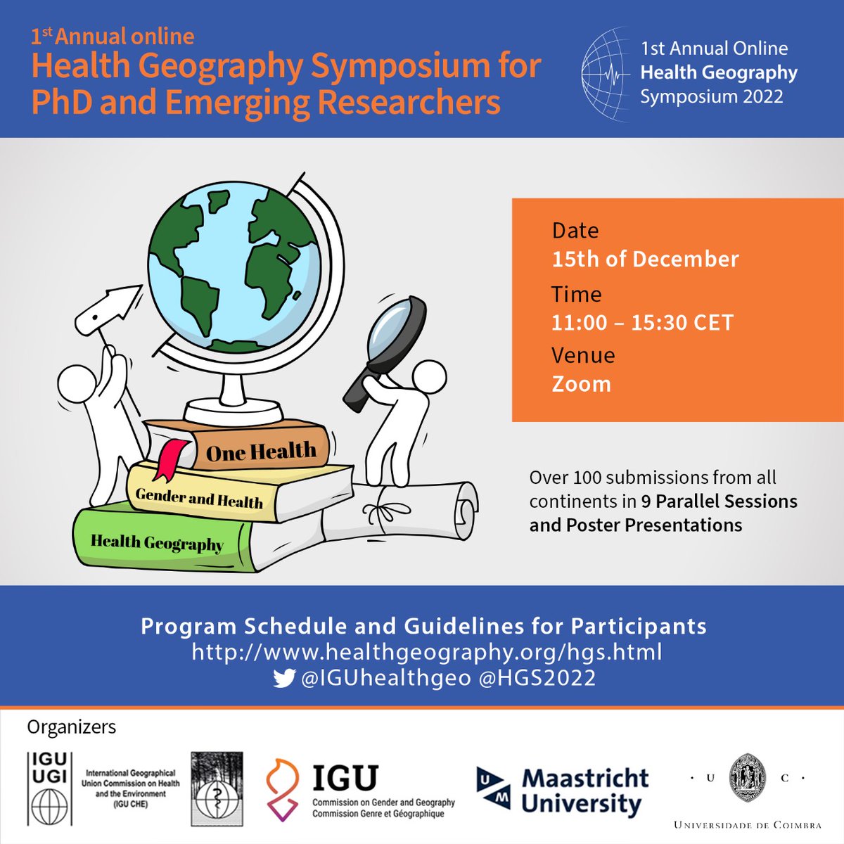 IGUhealthgeo's tweet photo. Tomorrow our 1st Health Geography Symposium for Emerging Researchers @HGS2022 will happen. We are excited and wish all the presenters and the organizing team good luck! https://t.co/he64o9M7qB