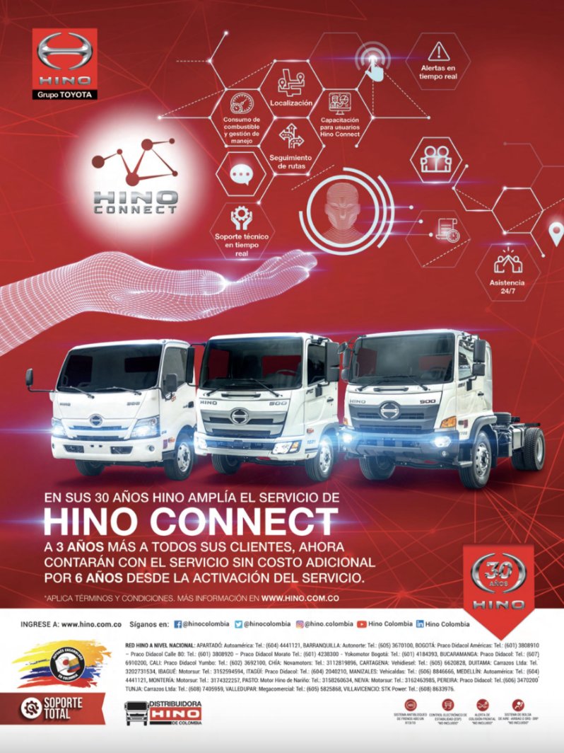 cargapesadacol's tweet photo. #HinoConnect y un aniversario que premia a sus clientes:
https://t.co/pfj7FDFjlZ
#RevistaCargaPesada
#CargaPesada
@HinoColombia https://t.co/ir2uXG8kz0