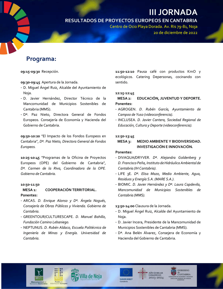 CantabriaEuropa's tweet photo. Aquí podéis comprobar el programa de la jornada

👇👇 https://t.co/ZPrXvkVPDA