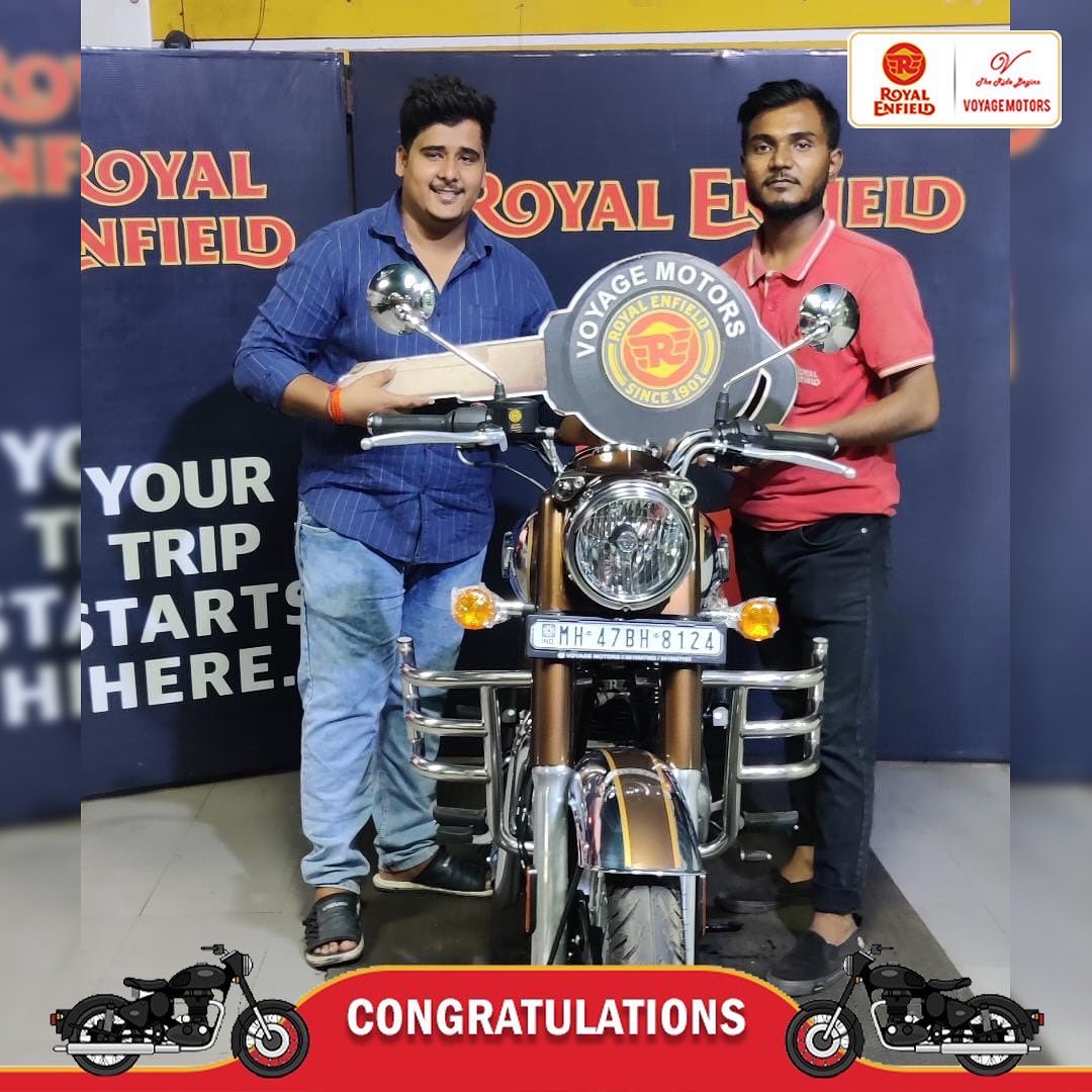 VoyageMotorsRE's tweet photo. Mr. Kajal Mane
Mr. Darshana Manek
Mr. Sarth Patil
Mr. Apurva Vichare
Welcome to voyagemotorsre club.
The ride begins
#VoyageMotors #RoyalEnfieldIndia #madelikeagun #classic350 #Himalayan #Meteor3 #hunter #hunter350 #scram411 https://t.co/k4RPB2iEvd