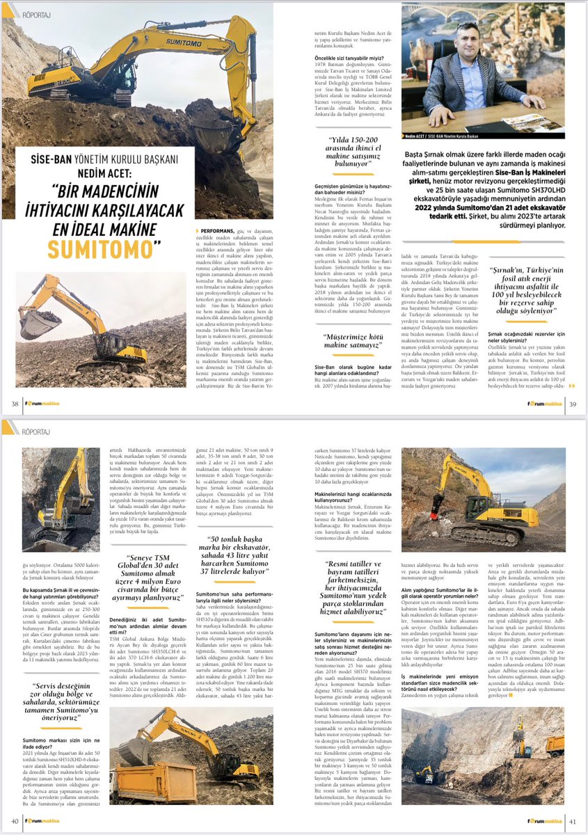 Makina Forum Dergisi Röportajımız