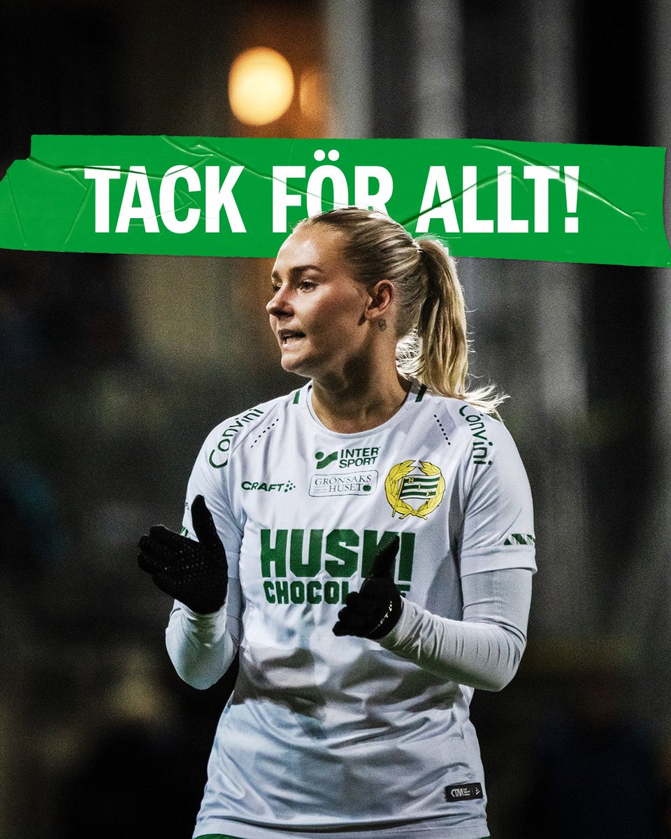 Efter fler än 200 tävlingsmatcher och strax under 100 mål i Bajens skrud går Emma Jansson nu vidare i karriären. 

Läs mer: hammarbyfotboll.se/aktuellt/nyhet…

#Bajen
