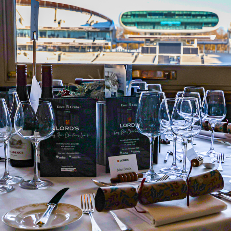 EssexCricketBTB's tweet photo. We’d like to say a huge thank you to our partners @MHUpdates for sponsoring our annual Lord’s Christmas Lunch event last Thursday ❄️

Thanks to our wonderful guests, we raised a total of £12,855 for the Essex Cricket Foundation.