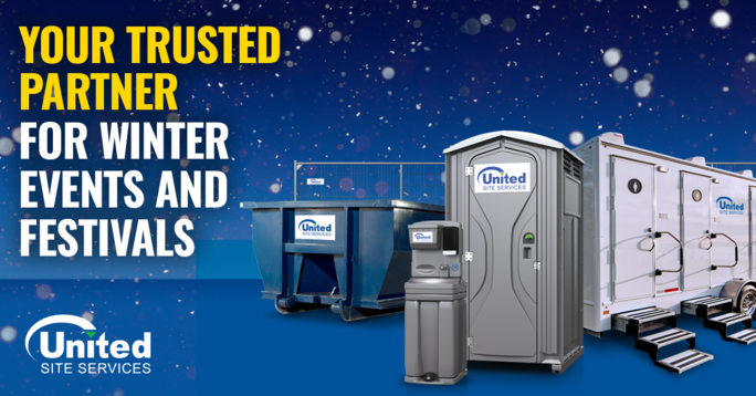 UnitedSiteServ's tweet photo. This time of year is about celebrating and having a great time - make sure your winter event, outdoor concert or festival plans go smoothly. Call 1.800.864.5387 to get a quote in your area. #portabletrailers #eventplanning #portabletoilets #restroomtrailers #restroomrental https://t.co/tgwp8KBeyz