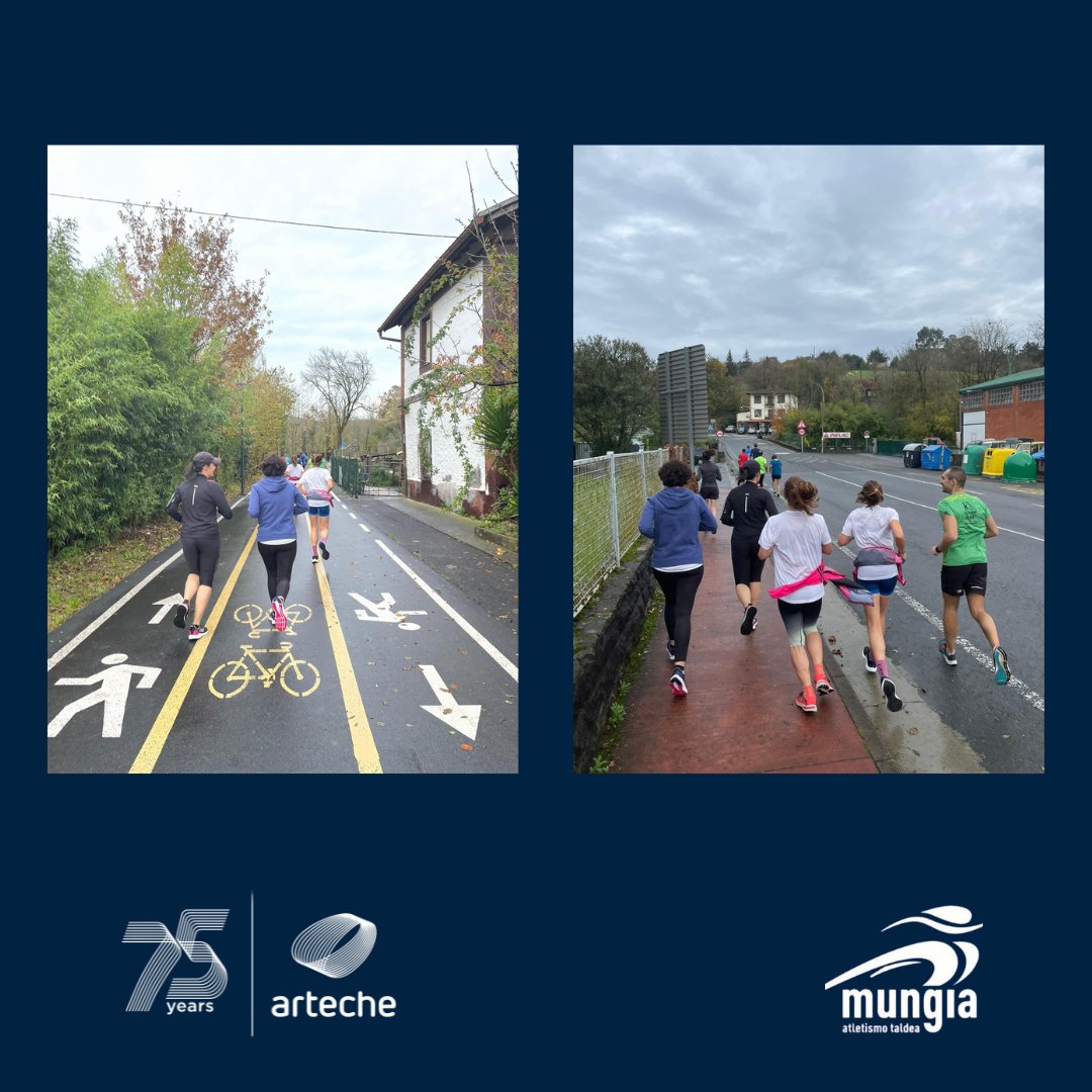 ArtecheGroup's tweet photo. Arteche we collaborate closely with Mungia Atletismo Taldea (@MAT_atletismo). Yesterday, some of our colleagues, following the advice of Gorka, the club's instructor, went on an outing. 🙌 🏃 It was a pleasure. 🤝 https://t.co/uG4VDsYjcO