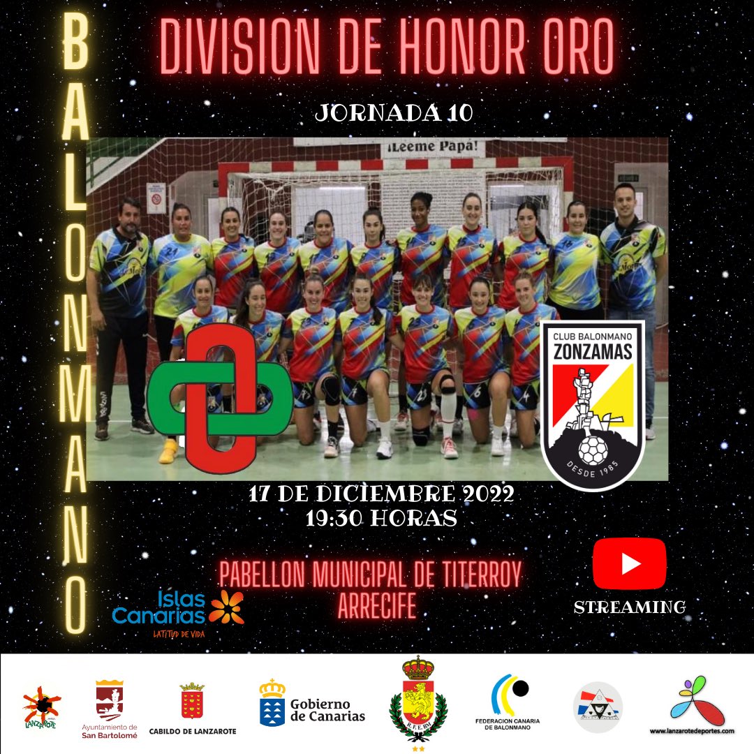 CBZONZAMAS's tweet photo. 📢 🔴⚫️ PRIMER DERBI INSULAR DE LA DIVISIÓN DE HONOR ORO
#islascanariaslatituddevida #dhorofem #balonmano #rfebm #turismolzt #lanzarote #sanbartolome #fecanbm #fbilanz #zonzamasstopracismo #zonzamasstophomofobia https://t.co/aHnuEaldLS