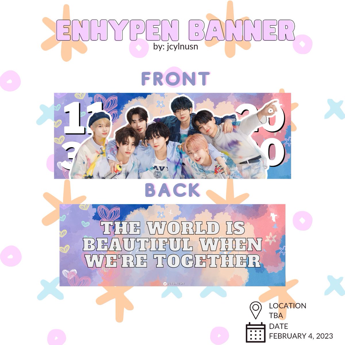 elysiansunoo's tweet photo. ♡manifesto in manila
― a mini fan support for enhypen!

― rt &amp; like
― 1:1 ratio (limited quantity)
― February 4, 2023
― exact loc &amp; time tba
― open for trades🫶

#MANIFESTO_IN_MANILA https://t.co/DHr0UV2aJ9