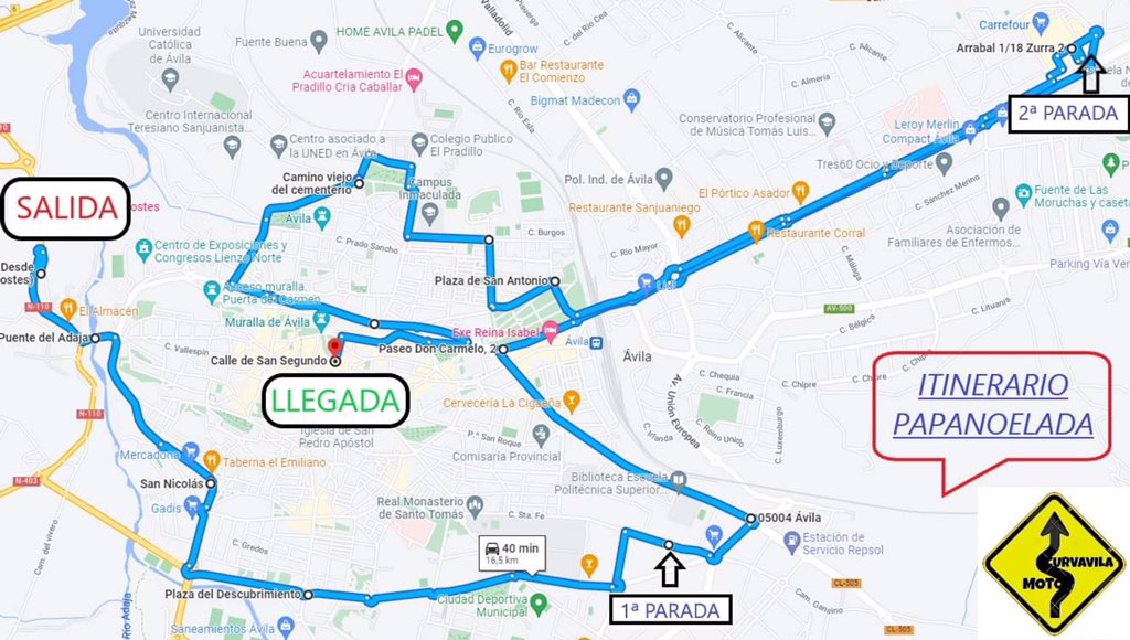 CurvAvila's tweet photo. Ya no queda nada!!!!!!!!!!!!!!!
Os dejamos cartel e itinerario de la ruta. Saldemos de los 4 postes con la ayuda de la Policía Local de #avila y finalizará en la Calle San Segundo.  Haremos dos paradas, en el… Más Parque de los patos y en El Bulevar de Ávila Centro Comercial. https://t.co/KcwqMspLqm