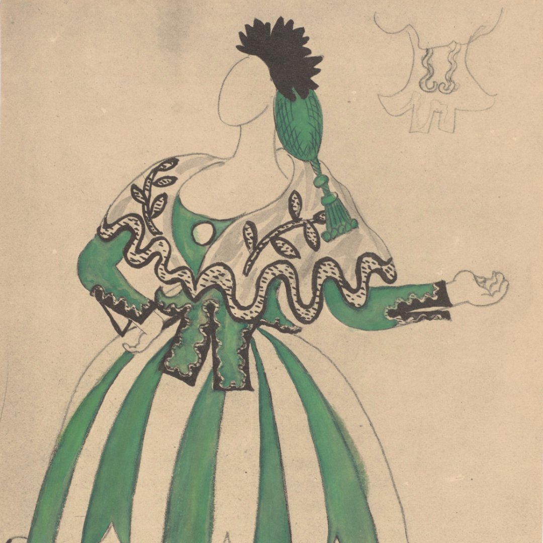 celebrapicasso's tweet photo. El ballet 'Le Tricorne' inspirado 'El Sombrero de tres picos' de Pedro Antonio de Alarcón con música de Manuel de Falla, se estrenó en Londres en 1919. Picasso creó los telones y diseñó el vestuario de inspiración goyesca. ¿Lo sabías? #CelebraciónPicasso https://t.co/BLditKsWuZ
