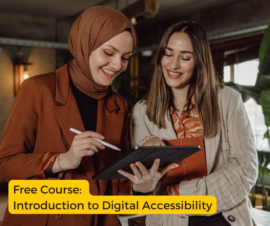 Would you like to find out how to make your digital products and services more accessible? 

Join our free training on 19 January to learn the advantages of embedding #DigitalA11y, the #POUR principles, and UK and European #A11y and equality legislation: abilitynet.org.uk/training/intro…