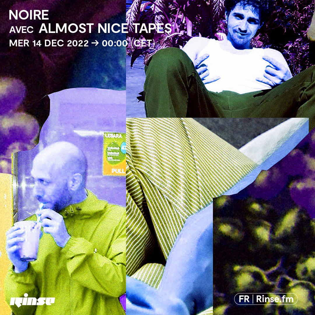 RinseFrance's tweet photo. Il est 00h !
C'est maintenant l'heure du show de @NOIRE_UK qui invite #AlmostNiceTapes !
🎶
https://t.co/LvUI4ruilK
#verrouillé 🔒 https://t.co/GnEXqQnzYT https://t.co/fSq9cXdcSf