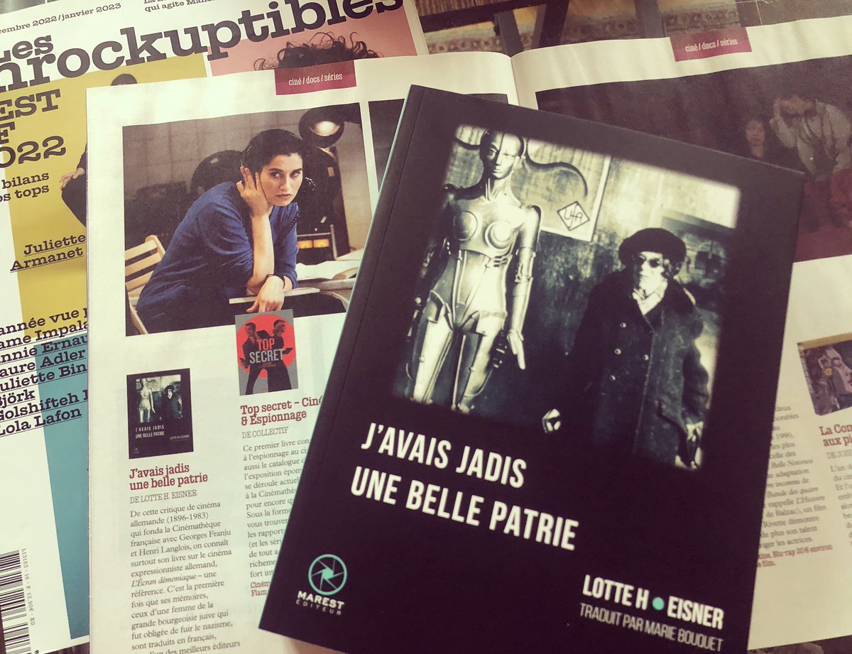 marion_fremont's tweet photo. « L’un des meilleurs éditeurs de livres sur le cinéma. » selon les Inrocks qui conseillent Lotte Eisner en Idées cadeaux 🎁 ! @MarestEditeur #marestediteur @lesinrockslivre #lesinrocks https://t.co/XjsPW35AtQ