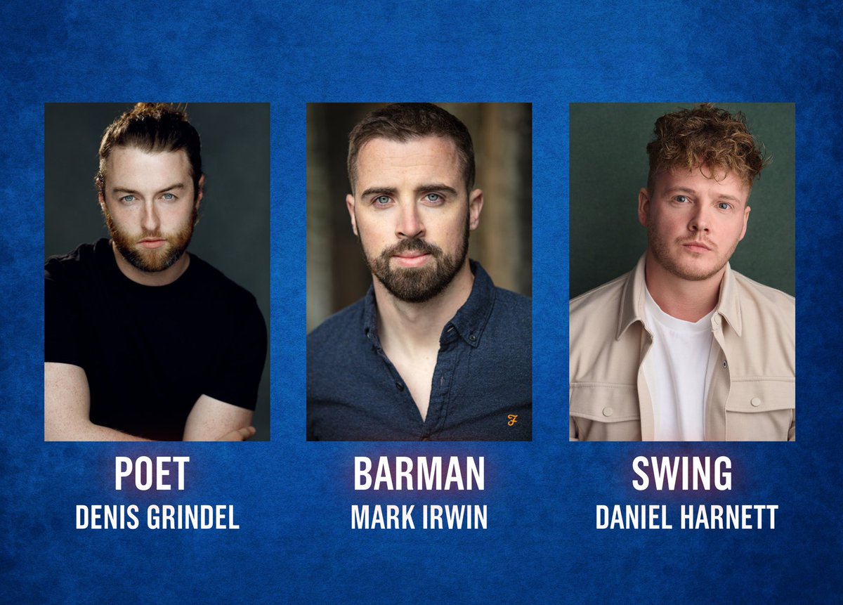 choirofman's tweet photo. West End Cast Update! From this week, Mark Irwin will take on the role of Barman and Daniel Harnett will return to the show as Swing! Plus Denis Grindel will continue the role as Poet 🍻💛 #ChoirofManFam #CastUpdate #WestEnd https://t.co/iL0PWZU1aw