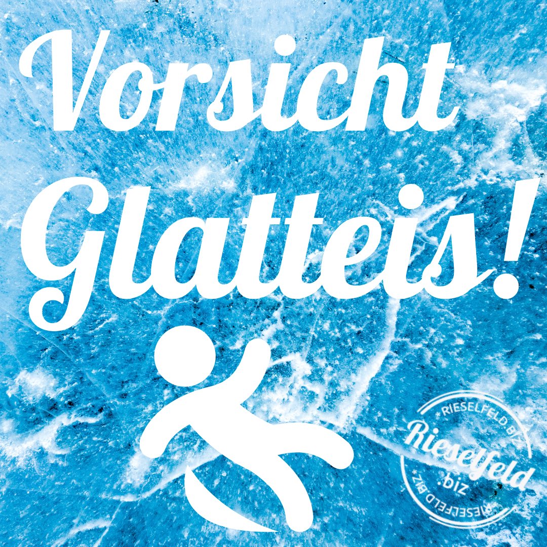 Vorsicht #Glatteis im #Rieselfeld!