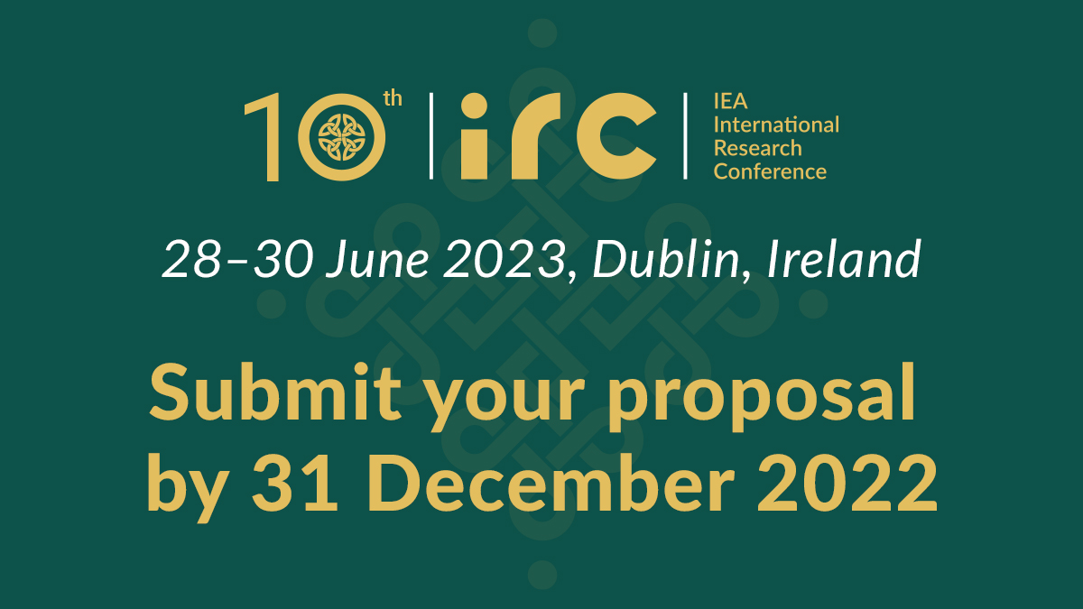 Last chance to submit your proposal to the #10thIRC in Dublin, June 2023! Submissions close on 31 December: ow.ly/M6Vw50M32g9

🏆 Submit an #IEAIRC poster to enter the raffle & win a conference registration or poster prize worth €500! ow.ly/57oX50M32ga

@ERC_irl