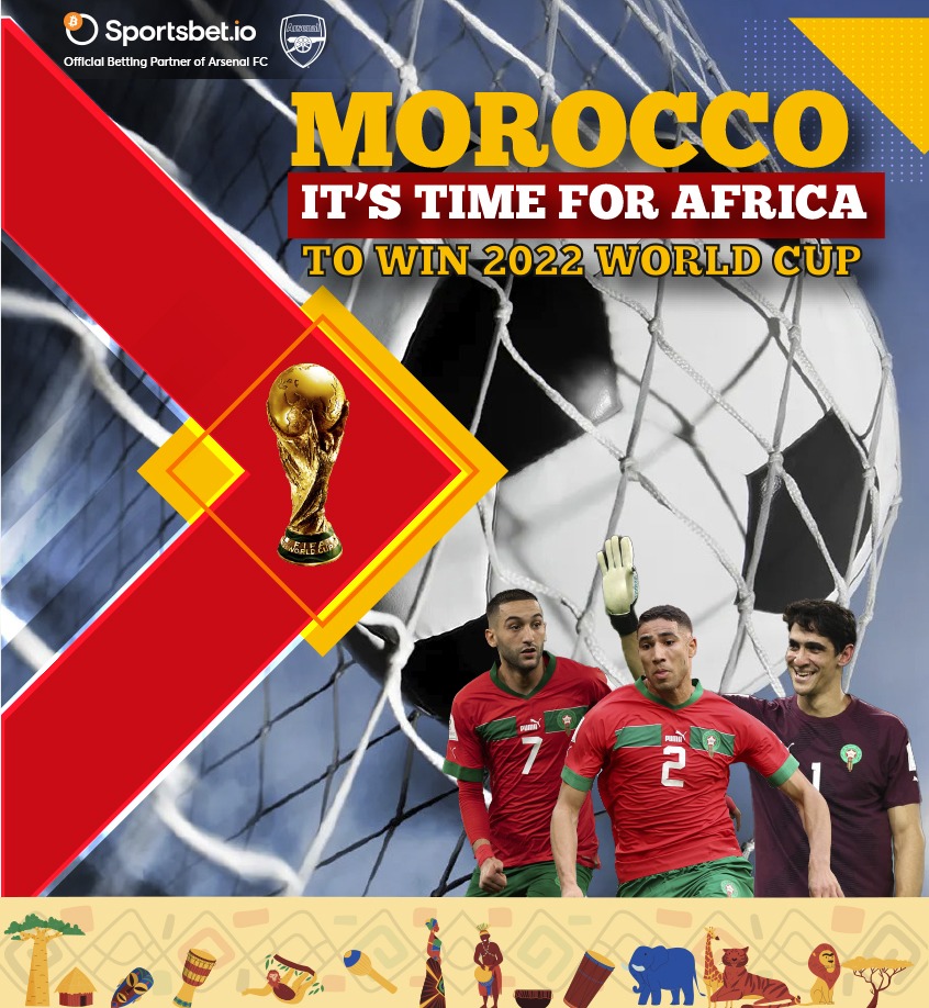 Hashtag_Movers's tweet photo. 🕯🕯 Morocco 🇲🇦 to win 🏆 😫 because I have already placed my bet on @Sportsbetio using crypto bets #MoroccoToFinals its time for Africa  😉 register via https://t.co/4HK6cm8SQn and also try your luck 😀 it's either Morocco or Morocco #FIFAWorldCupQatar2022 https://t.co/qZqg92kSld
