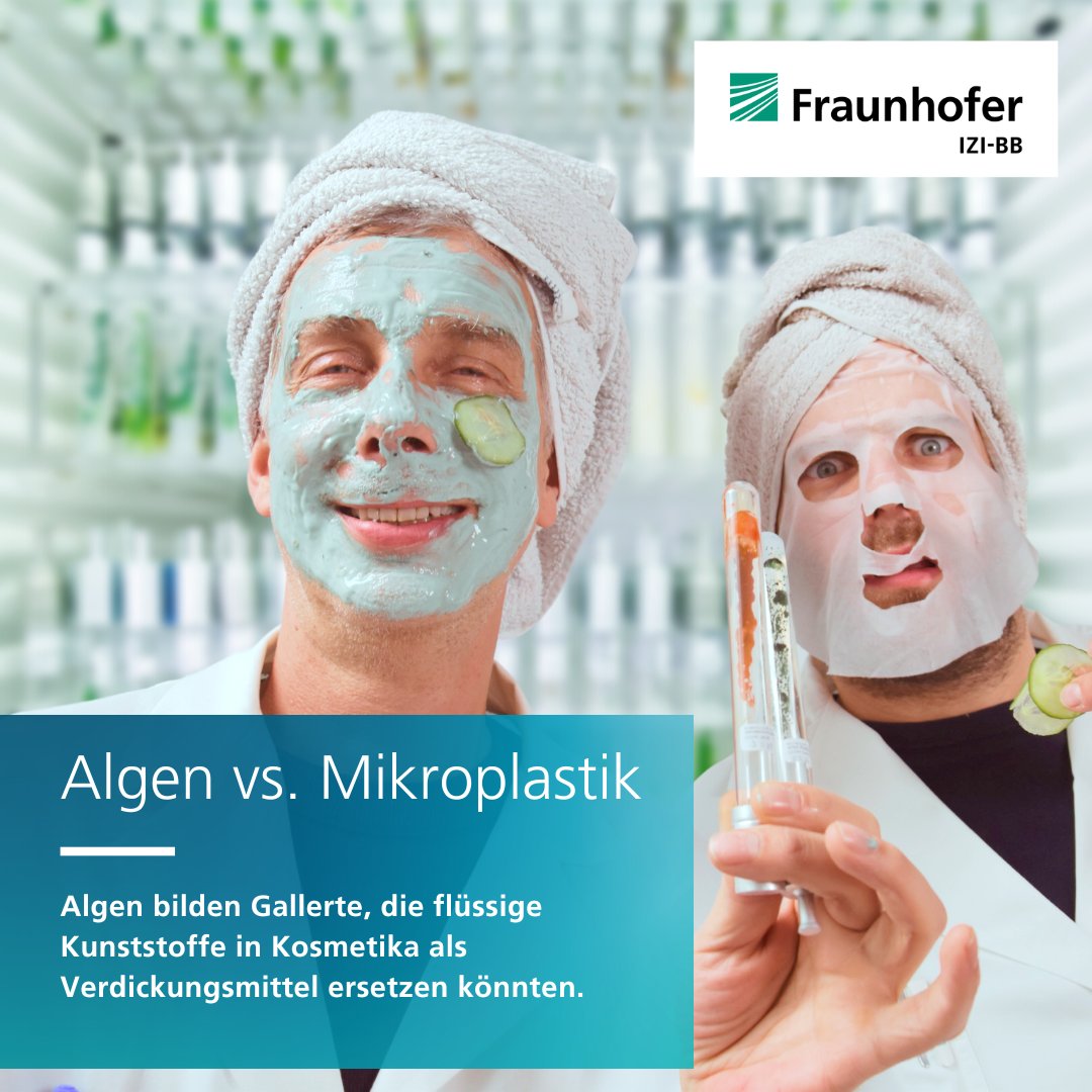 Von Algen gebildete #Gallerten könnten eine neue Alternative zu plastikbasierten Verdickungsmitteln in Kosmetikprodukten sein.💡

Sie schützen die #Algen u.a. vor Austrocknung und könnten daher auch einen feuchtigkeitsspendenden Effekt für die Haut haben. 
s.fhg.de/8x7