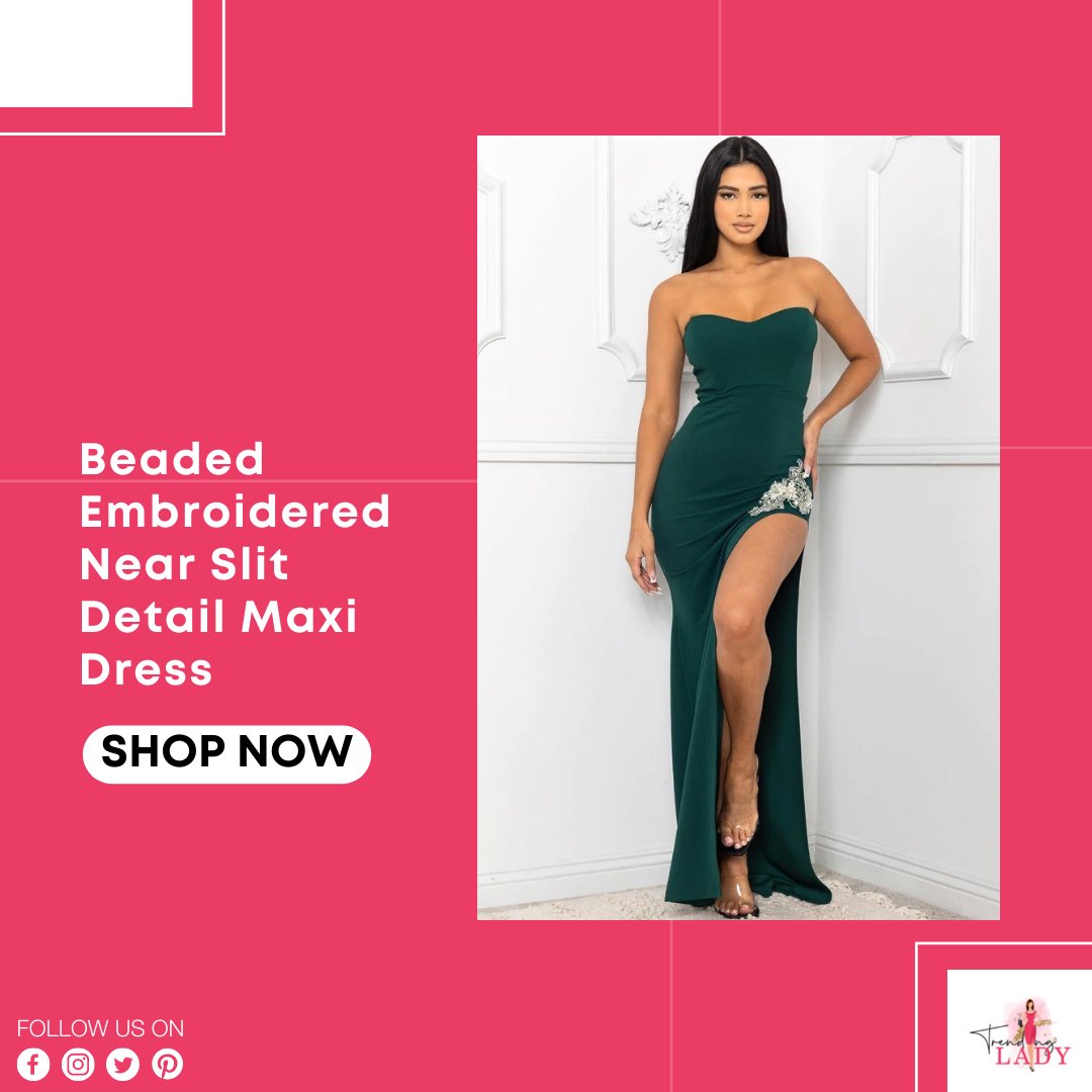 TrendingLadyGA's tweet photo. Beaded Embroidered Near Slit Detail Maxi Ddress
95% Polyester 5% Spandex 
Shop now - https://t.co/8do7t84XR0
#Maxi #dress #fashion https://t.co/WFXPlyrf7H