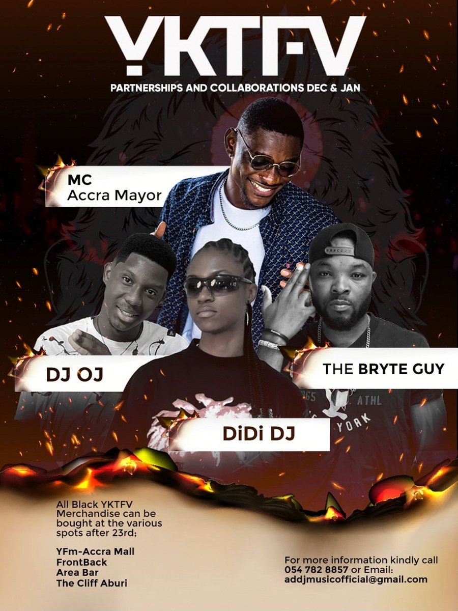 Introducing talents under 'YKTFV 🦍🦍🦍' this Dec / Jan

Cc : <a href="/iamdididj/">Iamdididj</a> <a href="/thebryteguy/">bright tordzroh</a> <a href="/ab0ateng_/">Mayor⚠️🇬🇭</a> <a href="/OfficialDJOJ/">DJ OJ</a>
