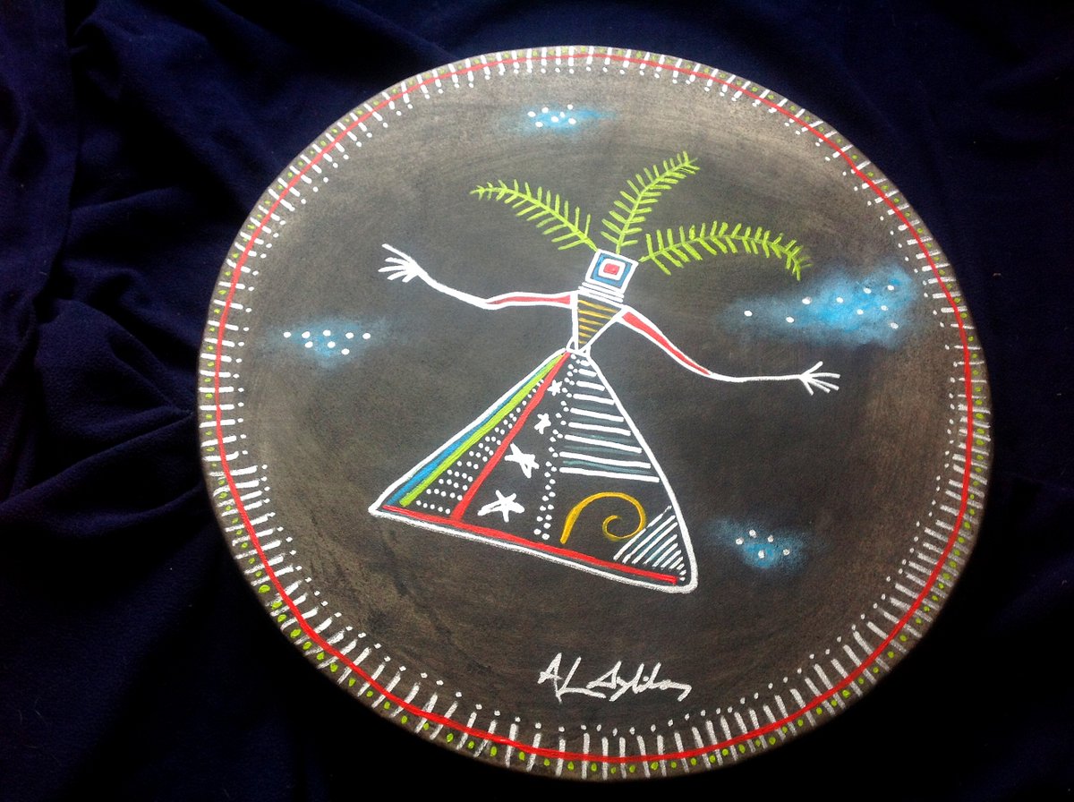 The Daily Drum
Today’s drum is entitled “Spirit Woman”.
The spirit of this Mi’kmaw woman is overlooking the physical world.
The Mi’kmaq believes there are spirits and people among us who can bridge the spirit world and physical world. 
Have a Great Day!