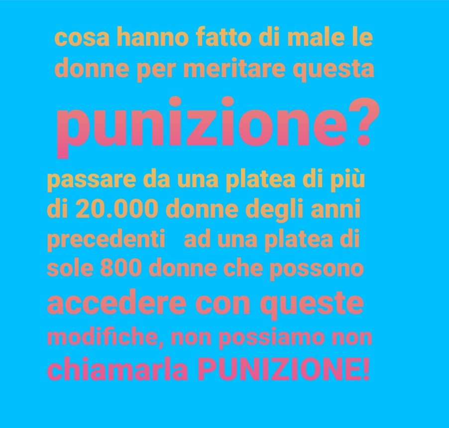 Paolaviscovich's tweet photo. Questo Governo vuole punire le donne. Perché?
@myrtamerlino @Ariachetira @GilettiMassimo @nonelarena @tg2post @Tg1Rai @Tg3web @TG4TV @tg5med @Studio_Aperto @SkyTG24 @Unomattina @tagadala7 @TgLa7 @MentanaEnrico @RaiPortaaPorta @BrunoVespa 
#opzionedonnanonsitocca 
#noinonmolliamo https://t.co/n9KEmBAb4X