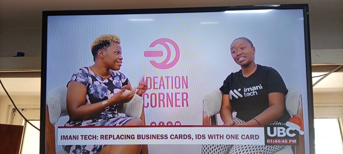 IdeationCorner's tweet photo. 📺 Tune in @ubctvuganda to watch how @imanitech has built the World's Smartest Networking Business Card.

Replace your traditional paper business cards with an environmentally friendly, effective and secure #ImaniSmartCard. 

#IdeationCorner @IvyKayitesi @MauriceMugisha https://t.co/abh0TCVm6C