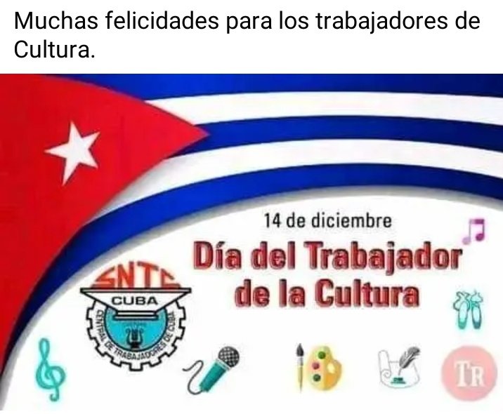 Felicitaciones a los trabajadores de la Cultura.
#Matanzas
#MatancerosEnVictoria
#ComunalesEnVictoria