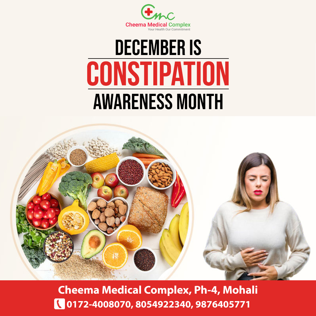 CMCmohali's tweet photo. #December is #ConstipationAwarenessMonth. #Constipation is a condition that can happen to anyone. However, many people ignore and refrain from talking about it.

But, remember that #ChronicConstipation is the root cause of major #diseases, so take charge of your gut health.
#cmc https://t.co/JxRoTo9gTf