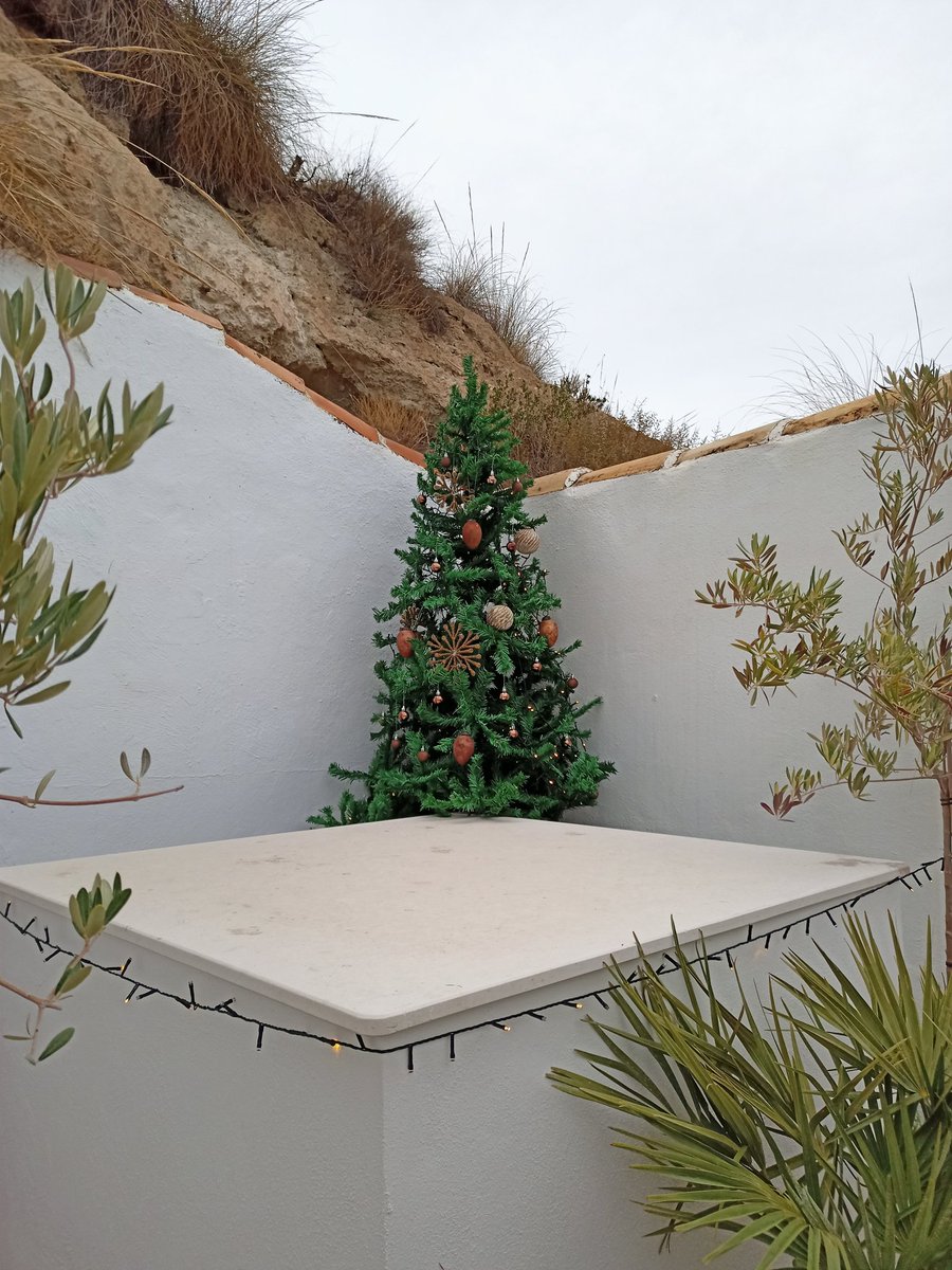 DesertPatriarch's tweet photo. The Andalusian Reformed Orthodox Church outdoor Christmas Tree at the newly consecrated altar. الكنيسة الأندلسية الأرثوذكسية الإصلاحية شجرة عيد الميلاد في الهواء الطلق عند المذبح المكرس حديثًا. https://t.co/KU5lpd9Lj3