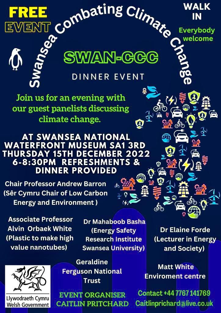 Alvin Orbaek White, PhD (@dr_orb) on Twitter photo Start local and go global.
Be part of the conversation here in #Swansea #Wales on climate change.
Thursday Dec 15th, 6-8:30PM <a href="/The_Waterfront/">Waterfront Museum</a> Start local and go global.
Be part of the conversation here in #Swansea #Wales on climate change.
Thursday Dec 15th, 6-8:30PM <a href="/The_Waterfront/">Waterfront Museum</a>