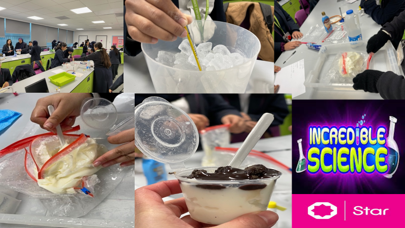 edengirlsslough's tweet photo. Fun ice cream making practical whilst learning the concept of lowering the freezing point of water.
Y8 pupils linked this concept on why gritting is necessary when weather is below freezing point.
#ScienceRocks #IceCreamMaking #LabSkills https://t.co/OuS2cHiW3u